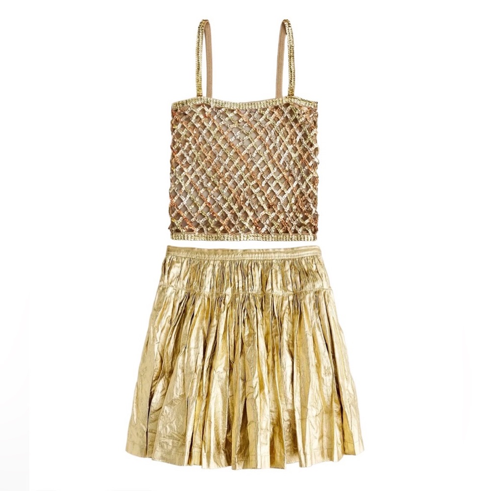 Golden skirt set